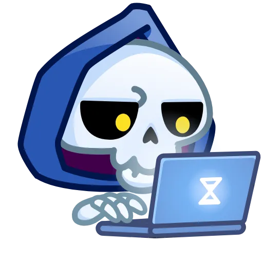 👨‍💻 Стикер «Reaper Skull Emoji» для Telegram