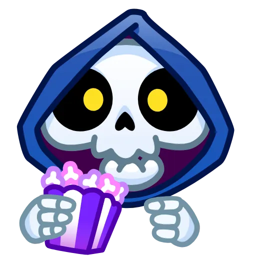 🍿 Стикер «Reaper Skull Emoji» для Telegram