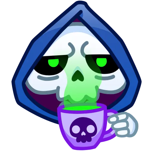☕️ Эмодзи «Reaper Skull Emoji» для Telegram