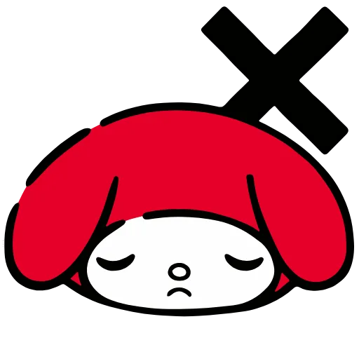 😔 Эмодзи «Red Hood My Melody» для Telegram