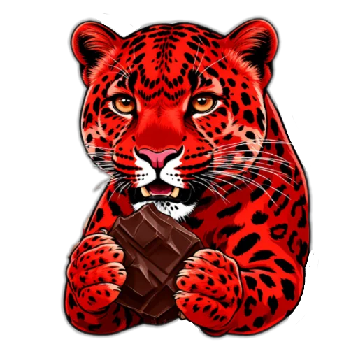 Стикерпак Red Leopard для Telegram