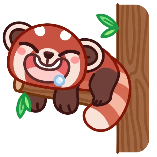 😴 Эмодзи «Красная Панда» для Telegram
