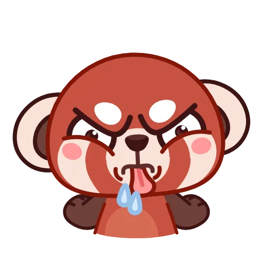😛 Эмодзи «Красная Панда» для Telegram