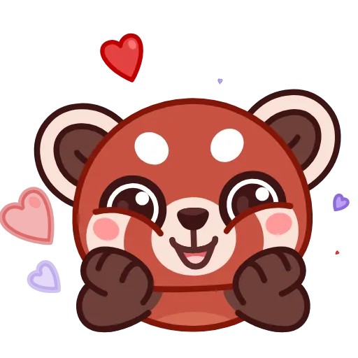 🥰 Эмодзи «Red Panda Emoji» для Telegram