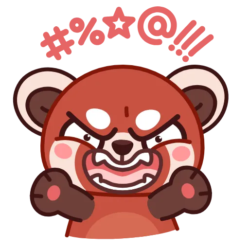 😡 Эмодзи «Red Panda Emoji» для Telegram