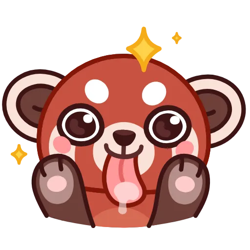 😛 Эмодзи «Red Panda Emoji» для Telegram