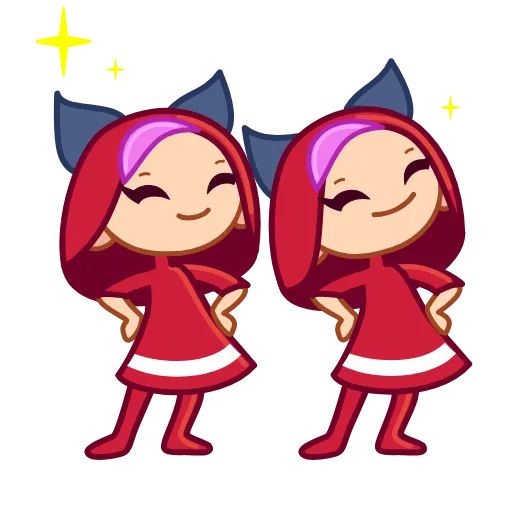 👯‍♀️ Эмодзи «Red Riding Hood» для Telegram