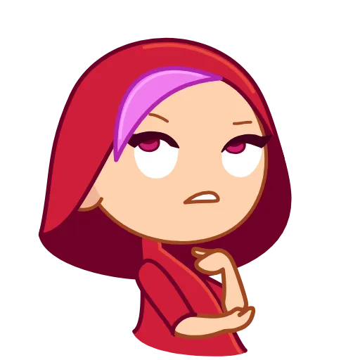 😒 Эмодзи «Red Riding Hood» для Telegram
