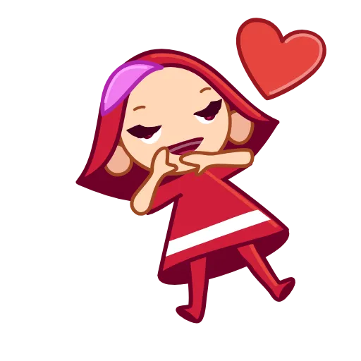 🫶 Эмодзи «Red Riding Hood» для Telegram