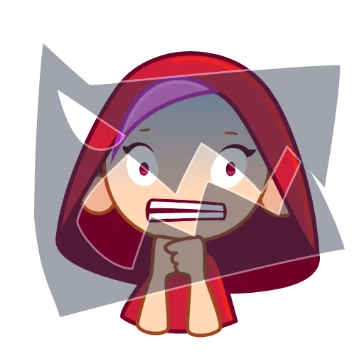 😱 Эмодзи «Red Riding Hood» для Telegram