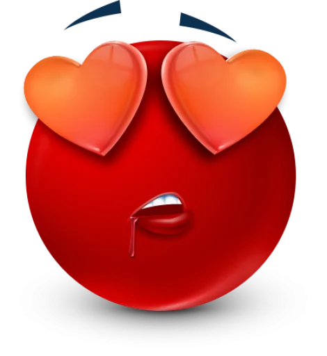 🤩 Стикер «Red Face Emoji» для Telegram