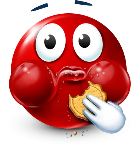 🤩 Стикер «Red Face Emoji» для Telegram