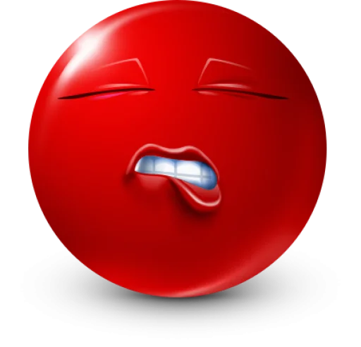 🤩 Стикер «Red Face Emoji» для Telegram