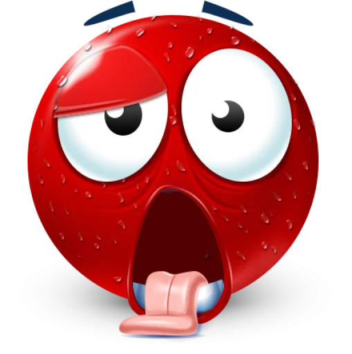 🤩 Стикер «Red Face Emoji» для Telegram