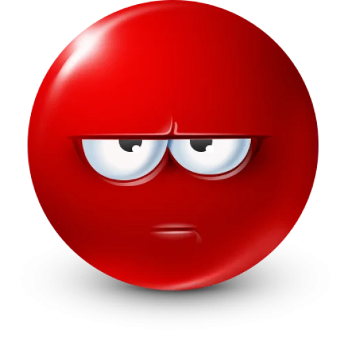🤩 Стикер «Red Face Emoji» для Telegram