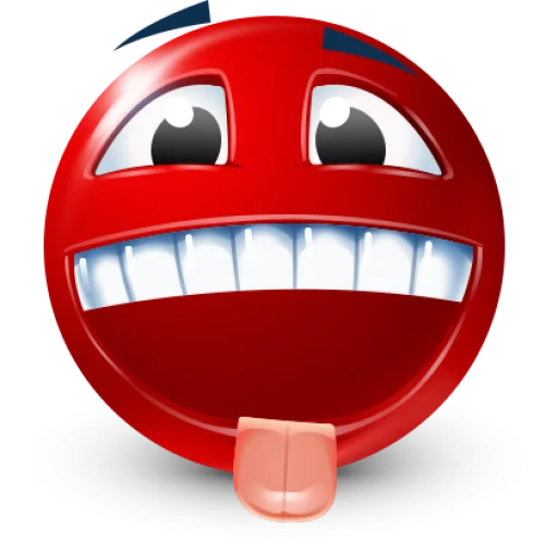 🤩 Стикер «Red Face Emoji» для Telegram