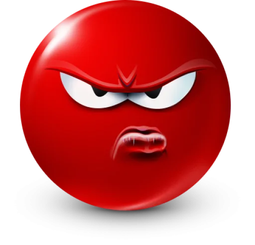 🤩 Стикер «Red Face Emoji» для Telegram