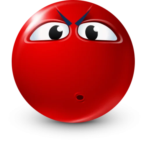 🤩 Стикер «Red Face Emoji» для Telegram