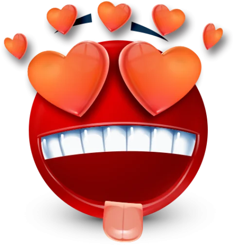 🤩 Стикер «Red Face Emoji» для Telegram
