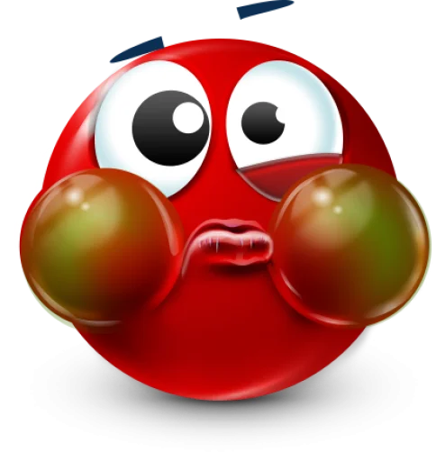 🤩 Стикер «Red Face Emoji» для Telegram