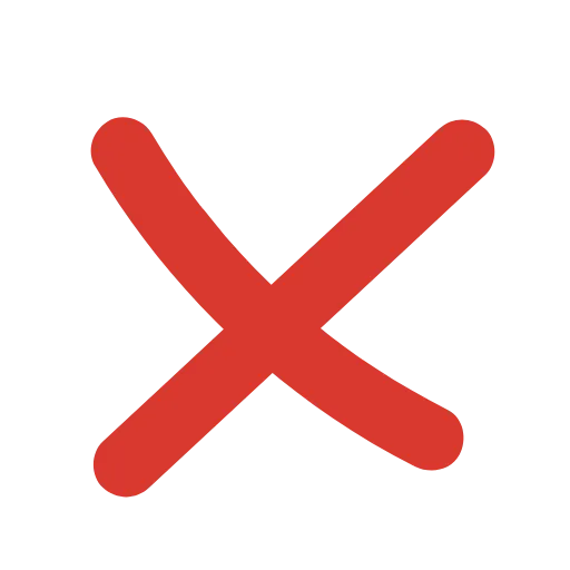 ❌ Эмодзи «Красный» для Telegram