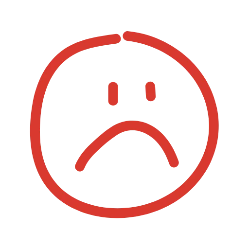 😒 Эмодзи «Красный» для Telegram