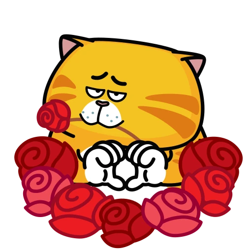 🤩 Стикер «Рыжий Кот» для Telegram