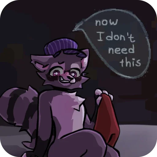 🫥 Стикер «Rembly the raccoon» для Telegram