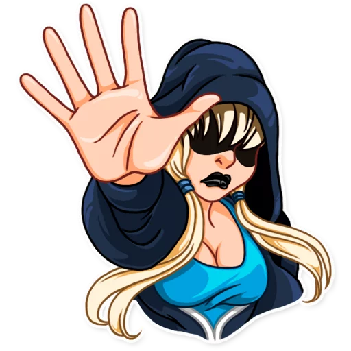 🖐 Стикер «Resistance Girl» для Telegram