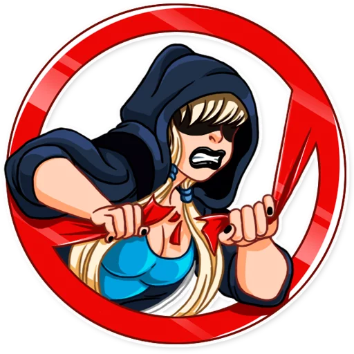 🚫 Стикер «Resistance Girl» для Telegram