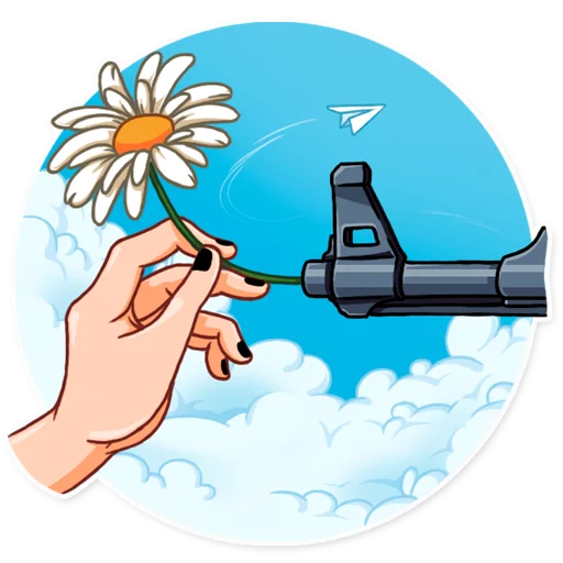 🌼 Стикер «Resistance Girl» для Telegram