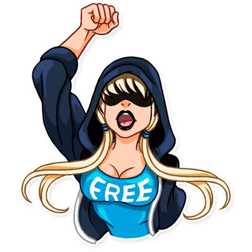 ✊️ Стикер «Resistance Girl» для Telegram