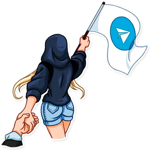 👫 Стикер «Resistance Girl» для Telegram