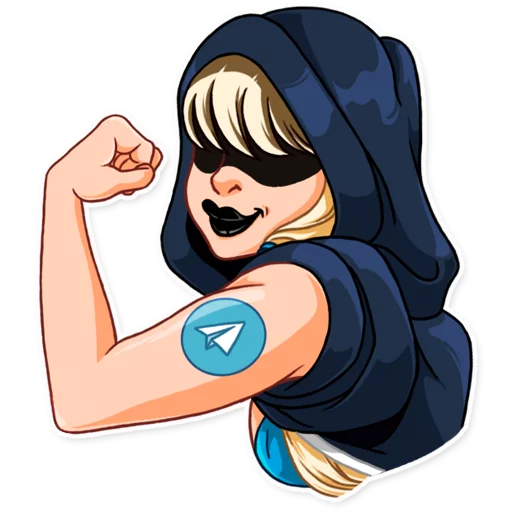 💪 Стикер «Resistance Girl» для Telegram