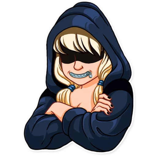🤐 Стикер «Resistance Girl» для Telegram