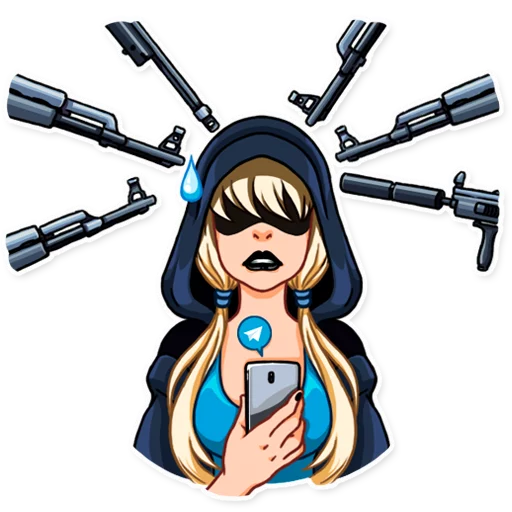 😰 Стикер «Resistance Girl» для Telegram