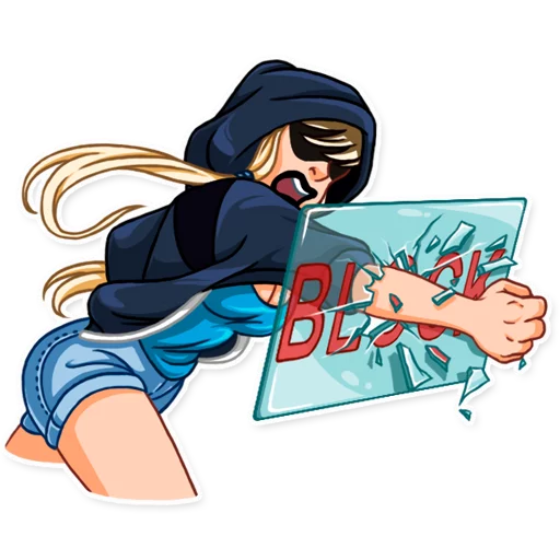 🤜 Стикер «Resistance Girl» для Telegram