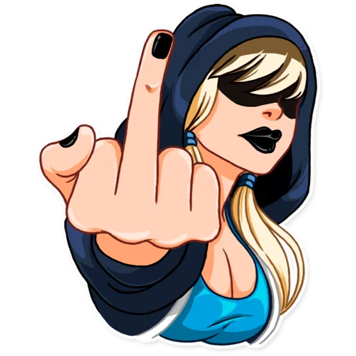 🖕 Стикер «Resistance Girl» для Telegram