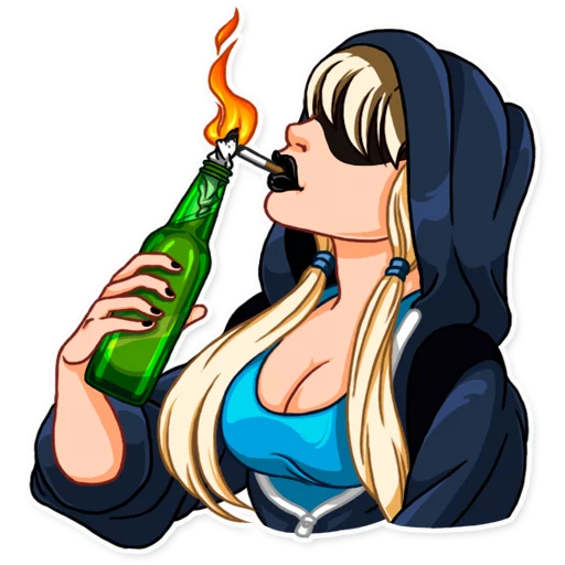 🍾 Стикер «Resistance Girl» для Telegram