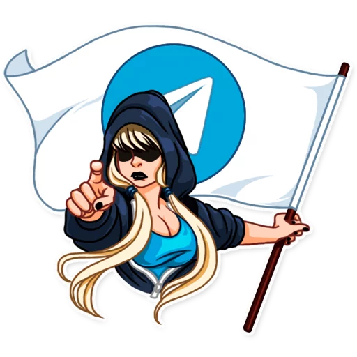 Стикерпак Resistance Girl для Telegram — скачать