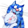 🤗 Эмодзи «Rinas Blue Cats» для Telegram