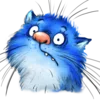 ☹️ Эмодзи «Rinas Blue Cats» для Telegram