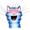 Стикерпак Rinas Blue Cats для Telegram
