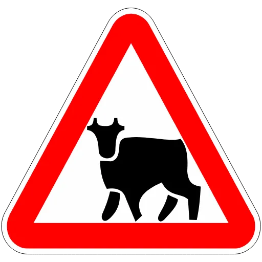 🐄 Эмодзи «Дорожные знаки ()» для Telegram