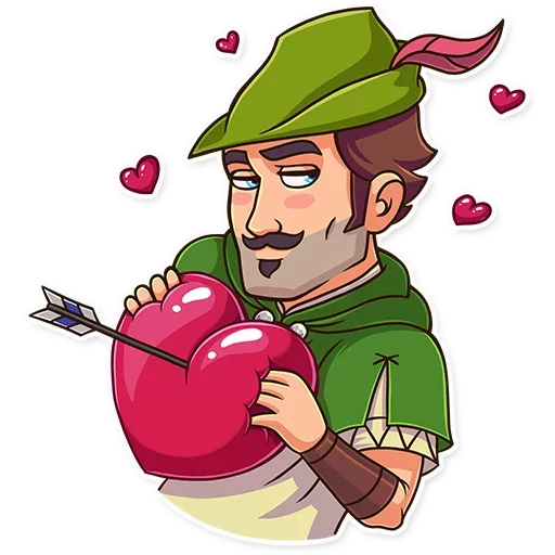 💘 Стикер «Robin Hood» для Telegram