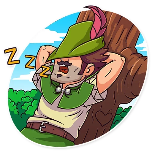 😴 Стикер «Robin Hood» для Telegram