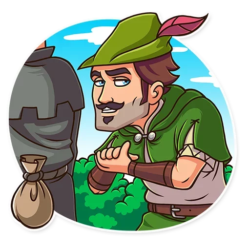 😈 Стикер «Robin Hood» для Telegram
