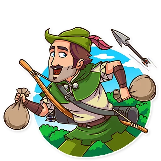🏃 Стикер «Robin Hood» для Telegram