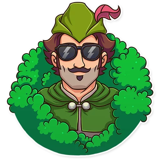 😎 Стикер «Robin Hood» для Telegram