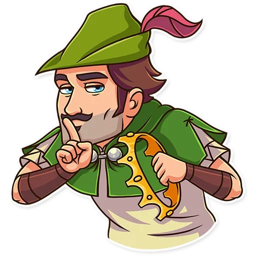 🤐 Стикер «Robin Hood» для Telegram